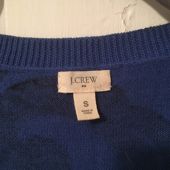 J. Crew Small Black and Blue Pattern Sweater - Picture 2 of 2